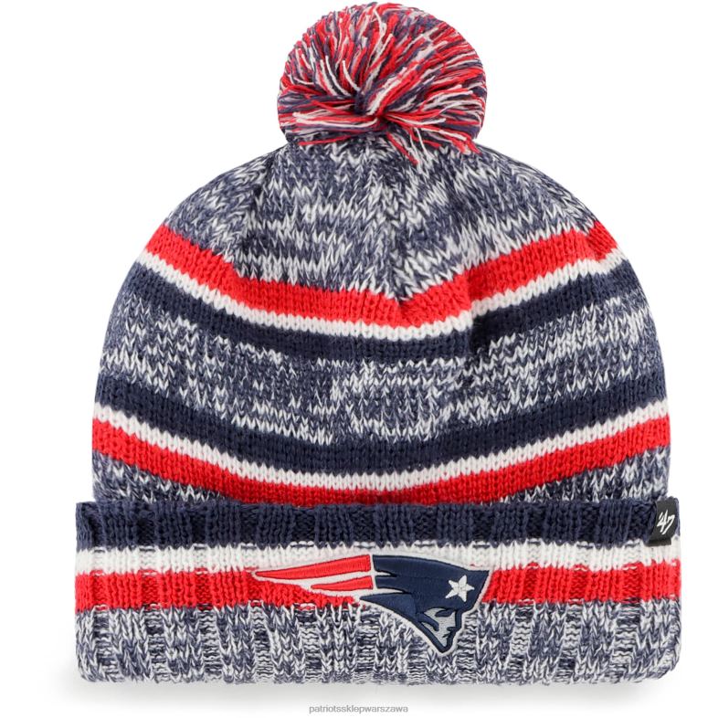 Patriots Jersey Dzieci 47 granatowa dzianinowa czapka boondock z pomponem Akcesoria 6RBB3004