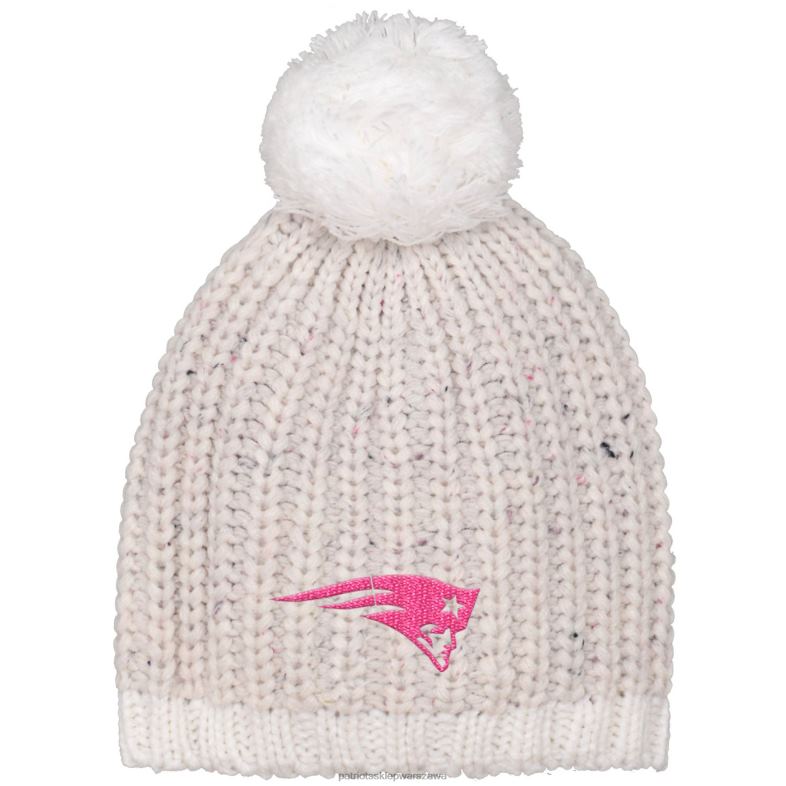 Patriots Jersey Dzieci dziewczęca biała czapka z przędzy nep Akcesoria 6RBB3016