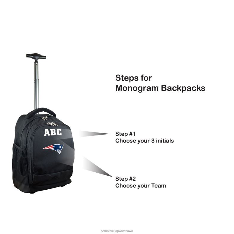 Patriots Jersey Dzieci spersonalizowany plecak premium na kółkach mojo black 19\'\' Akcesoria 6RBB2931