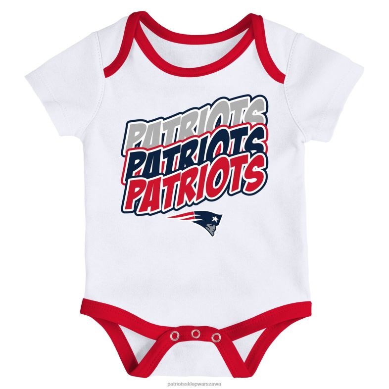 Patriots Jersey Dzieci czerwono-biały zestaw body dla noworodków i niemowląt monterey tie-dye, 2-pak odzież 6RBB3077