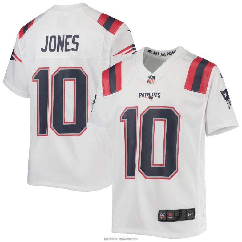 Patriots Jersey Dzieci Biała koszulka meczowa nike mac jones odzież 6RBB3054
