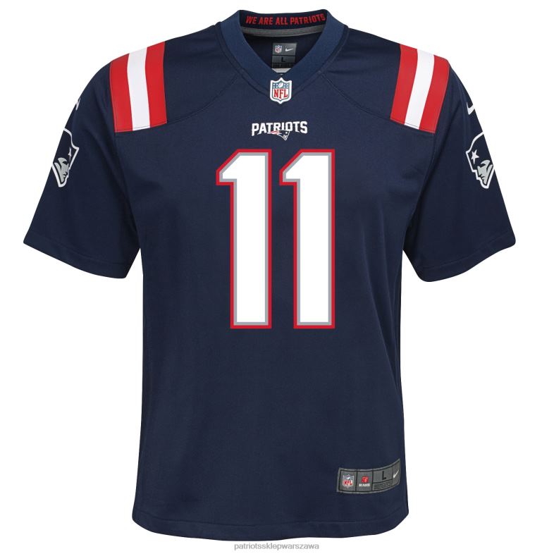 Patriots Jersey Dzieci Granatowa koszulka meczowa Nike Julian Edelman odzież 6RBB3048