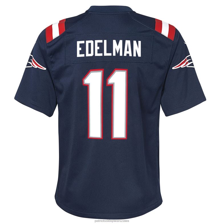 Patriots Jersey Dzieci Granatowa koszulka meczowa Nike Julian Edelman odzież 6RBB3048