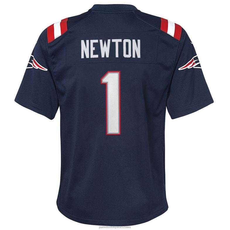 Patriots Jersey Dzieci granatowa koszulka meczowa nike cam newton odzież 6RBB3053