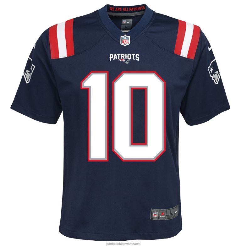 Patriots Jersey Dzieci granatowa koszulka meczowa nike mac jones odzież 6RBB3047