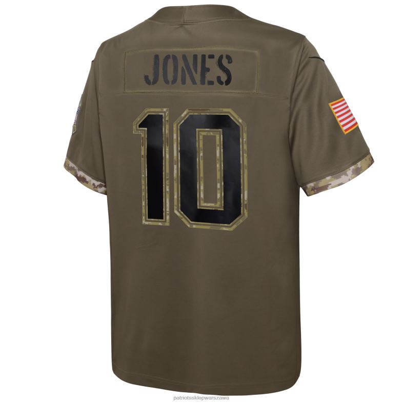 Patriots Jersey Dzieci limitowana koszulka Nike Mac Jones Olive 2022 Salute to Service Player odzież 6RBB3056