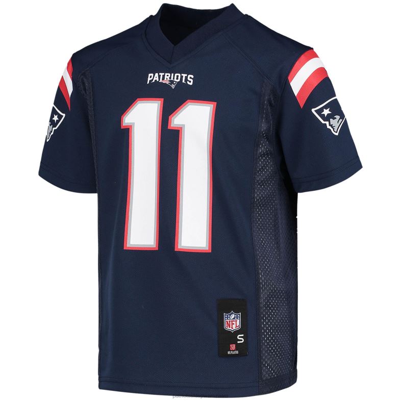 Patriots Jersey Dzieci replika granatowej koszulki Juliana Edelmana odzież 6RBB3049