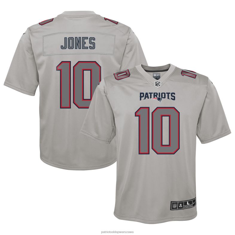 Patriots Jersey Dzieci szara koszulka z gry o modzie nike mac jones odzież 6RBB3058