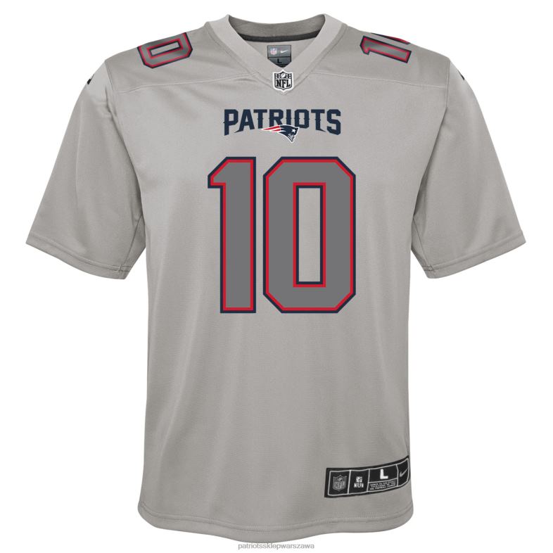 Patriots Jersey Dzieci szara koszulka z gry o modzie nike mac jones odzież 6RBB3058