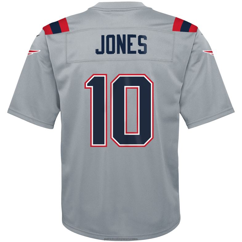 Patriots Jersey Dzieci szara odwrócona koszulka meczowa nike mac jones odzież 6RBB3055