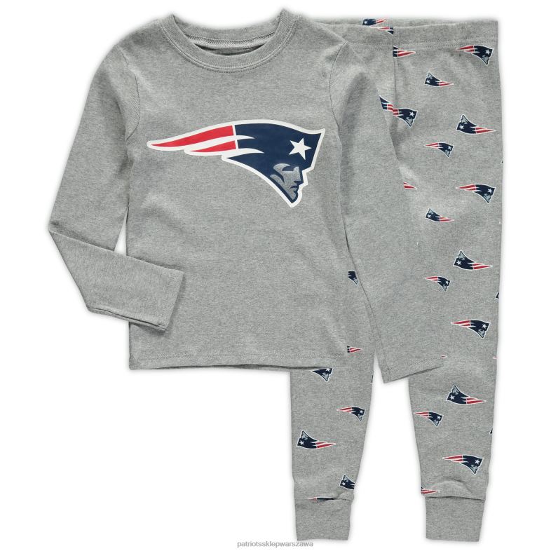 Patriots Jersey Dzieci komplet do spania dla malucha w kolorze melanżowym szarym odzież 6RBB3082