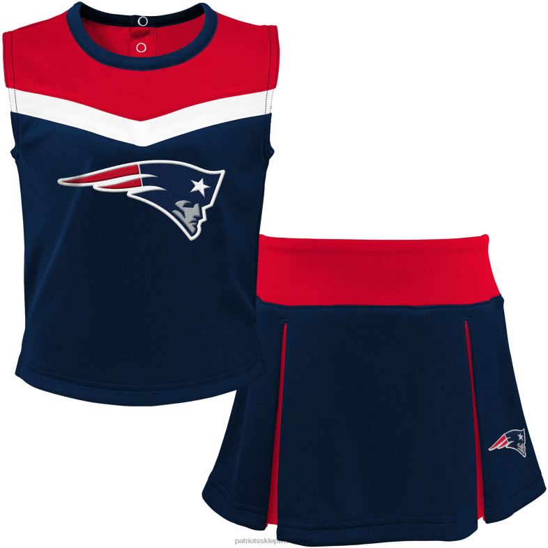 Patriots Jersey Dzieci Granatowo-czerwony dwuczęściowy zestaw ducha cheerleaderki odzież 6RBB2934
