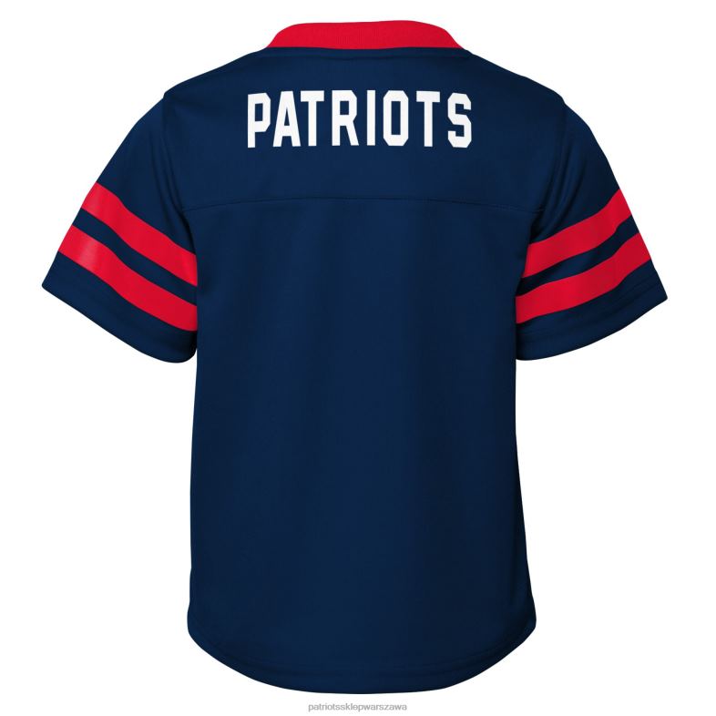 Patriots Jersey Dzieci Granatowy/czerwony zestaw dżersejowy top i spodnie z dekoltem w szpic dla malucha odzież 6RBB3060