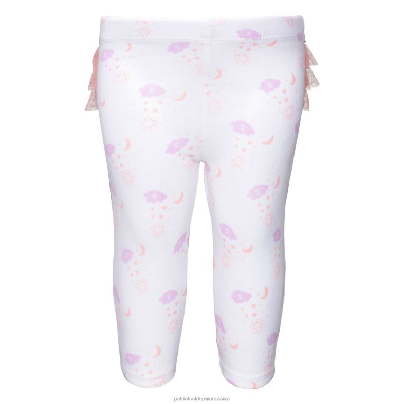 Patriots Jersey Dzieci dziewczęce body niemowlęce i niemowlęce w kolorze białym z rozszerzającymi się nogawkami i legginsami tutu odzież 6RBB3074