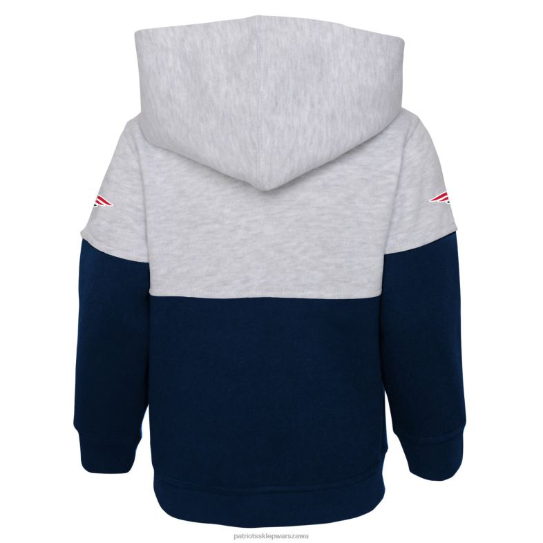Patriots Jersey Dzieci zestaw bluza z kapturem i spodnie playmaker w kolorze szarym/granatowym dla malucha odzież 6RBB3023