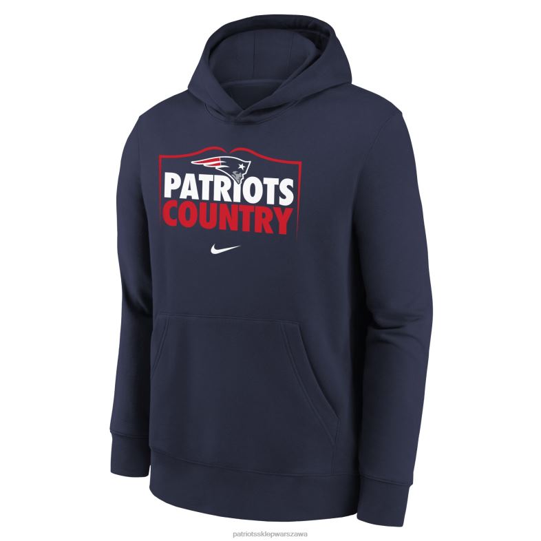 Patriots Jersey Dzieci Bluza z kapturem Nike z kolekcji Hometown w kolorze granatowym odzież 6RBB3039