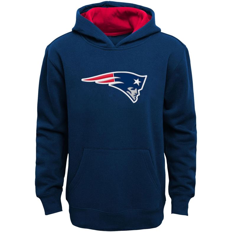 Patriots Jersey Dzieci Granatowa bluza z kapturem Fan Gear Prime odzież 6RBB3022