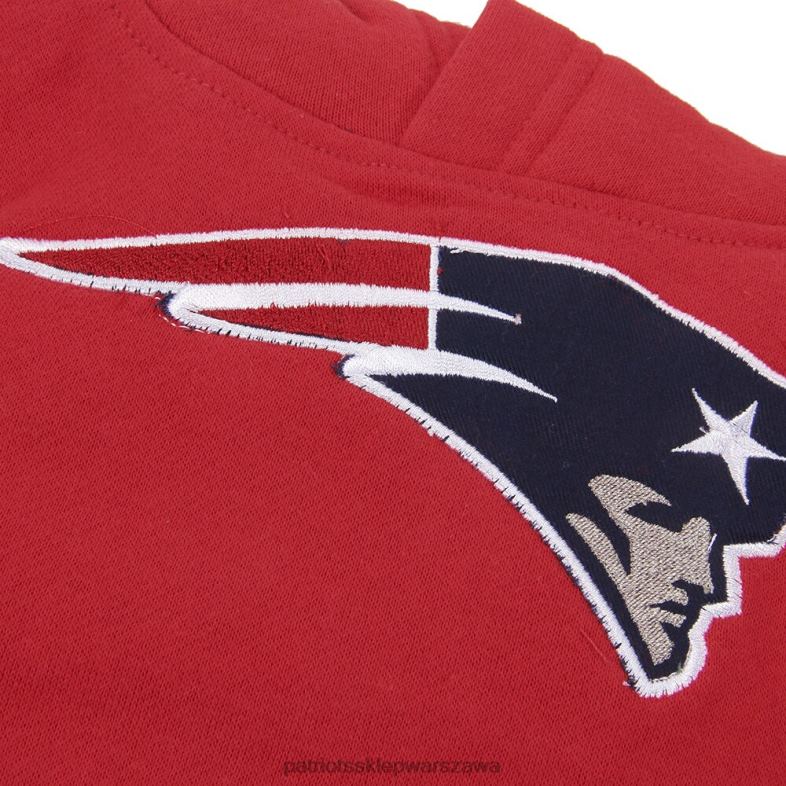 Patriots Jersey Dzieci czerwona bluza z kapturem z logo Fan Gear Primary Logo dla małych dzieci odzież 6RBB3027