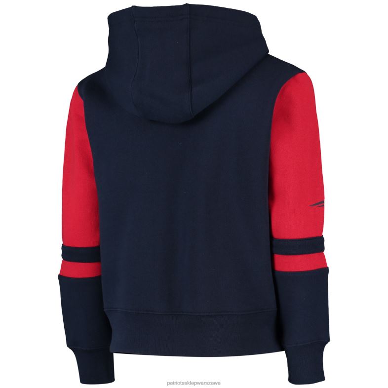 Patriots Jersey Dzieci granatowa bluza stadionowa z suwakiem na całej długości odzież 6RBB3021