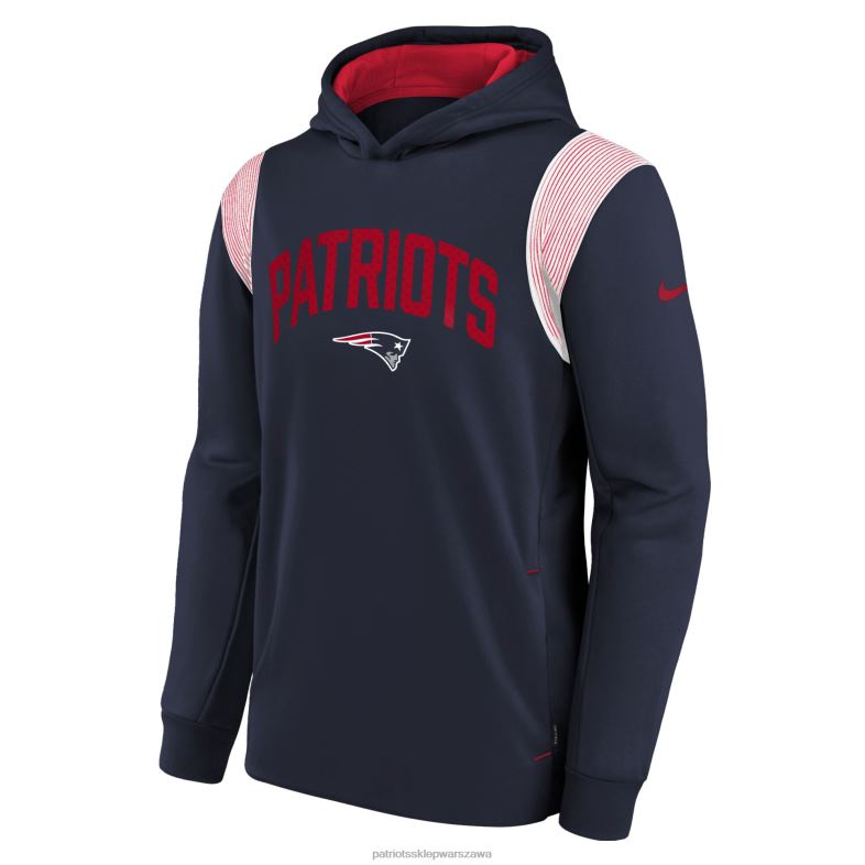 Patriots Jersey Dzieci granatowa bluza z kapturem z polaru sideline nike odzież 6RBB3035
