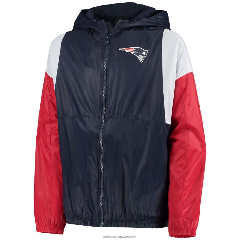 Patriots Jersey Dzieci granatowa dwuosobowa wiatrówka z zamkiem błyskawicznym na całej długości odzież 6RBB3040