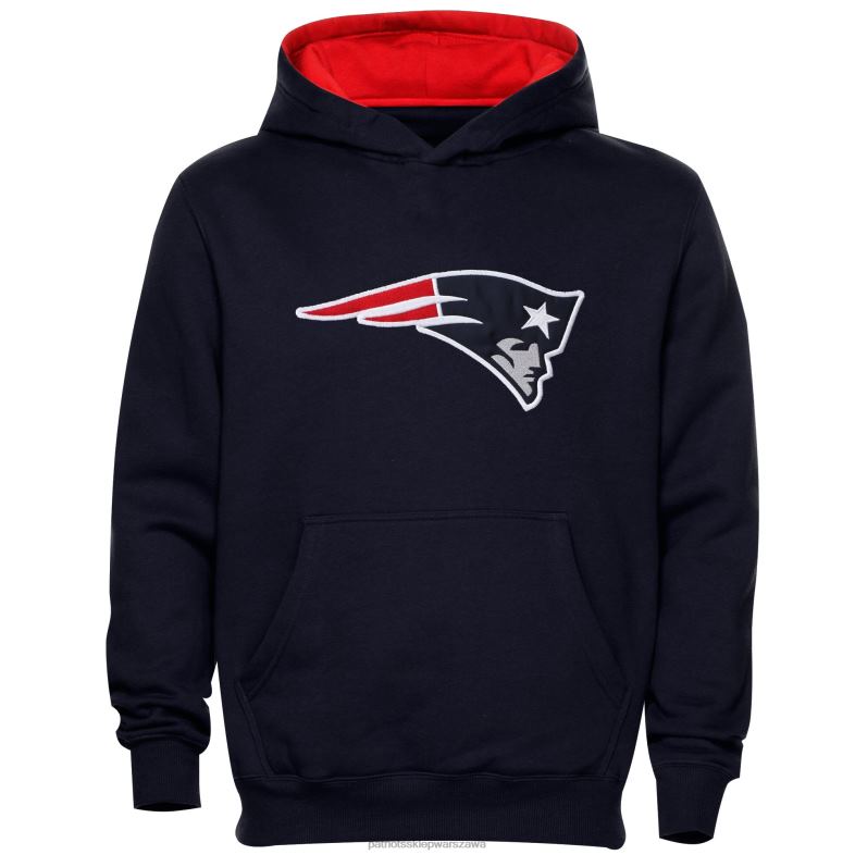 Patriots Jersey Dzieci przedszkolna bluza z kapturem fan gear primary logo - granatowa odzież 6RBB3033