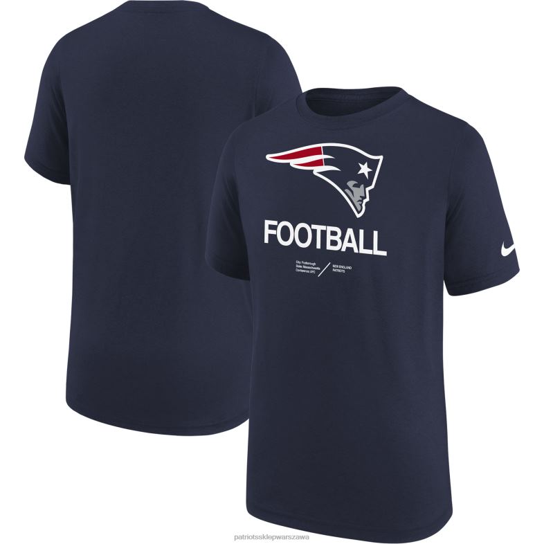 Patriots Jersey Dzieci Granatowy T-shirt Nike Sideline Legend Performance odzież 6RBB3132