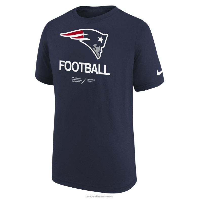 Patriots Jersey Dzieci Granatowy T-shirt Nike Sideline Legend Performance odzież 6RBB3132