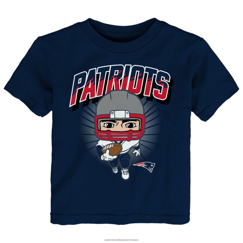 Patriots Jersey Dzieci Granatowy t-shirt dla dzieci w stylu scrappy odzież 6RBB3106