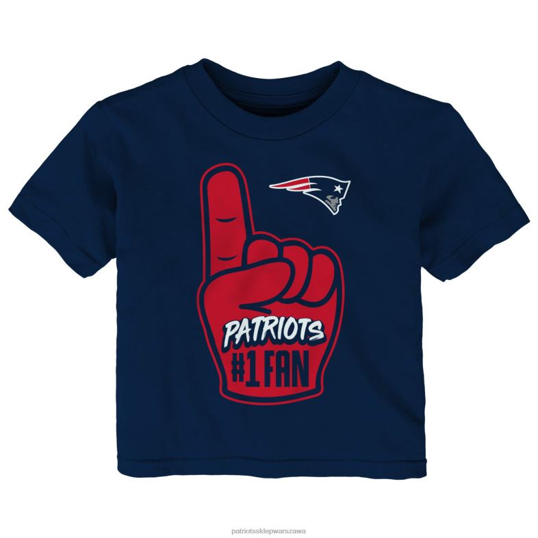 Patriots Jersey Dzieci Niemowlęca granatowa koszulka z krótkim rękawkiem odzież 6RBB3134