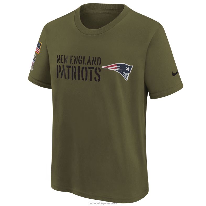 Patriots Jersey Dzieci T-shirt Nike Olive 2022 Salute to Service Legend odzież 6RBB3126