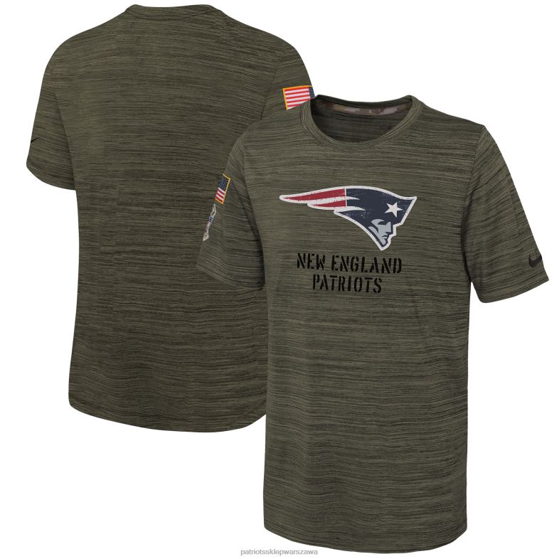 Patriots Jersey Dzieci T-shirt Nike Olive 2022 Salute to Service Speed odzież 6RBB3102