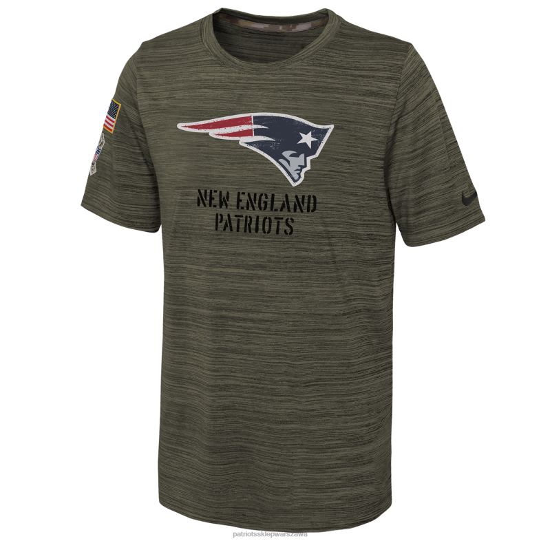 Patriots Jersey Dzieci T-shirt Nike Olive 2022 Salute to Service Speed odzież 6RBB3102