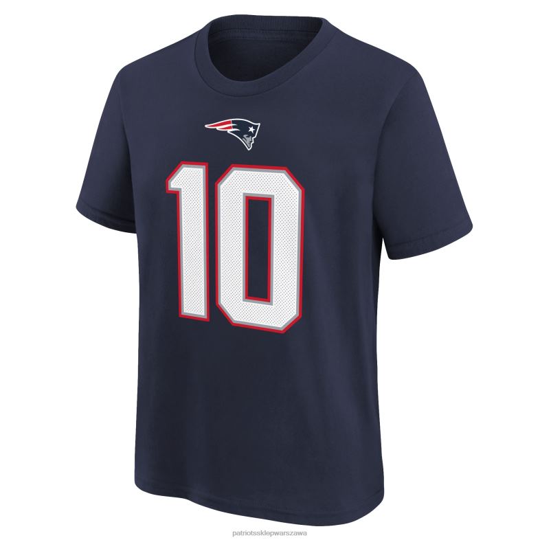 Patriots Jersey Dzieci T-shirt z imieniem i numerem gracza nike mac jones marynarki wojennej odzież 6RBB3119