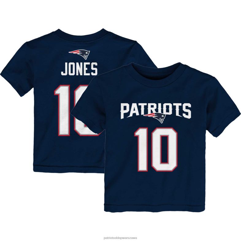 Patriots Jersey Dzieci Toddler Mac Jones Navy Mainliner T-shirt z imieniem i numerem gracza odzież 6RBB3105