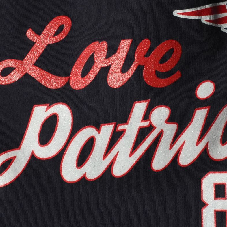 Patriots Jersey Dzieci dziewczęca koszulka rob gronkowski granatowa brokatowa koszulka z imieniem i numerem gracza na żywo odzież 6RBB3138