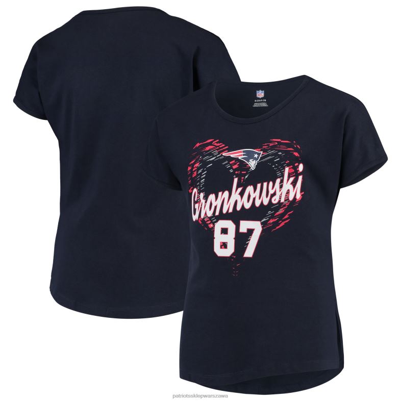 Patriots Jersey Dzieci dziewczęca koszulka rob gronkowski granatowa sonic heart nazwa i numer gracza dolman odzież 6RBB3140