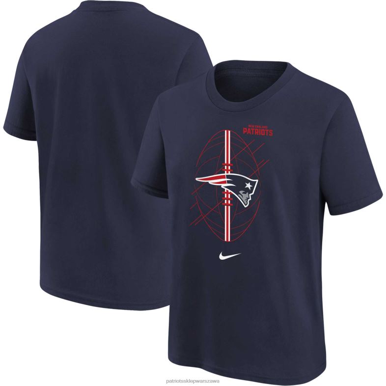 Patriots Jersey Dzieci granatowa koszulka z ikoną Nike odzież 6RBB3099