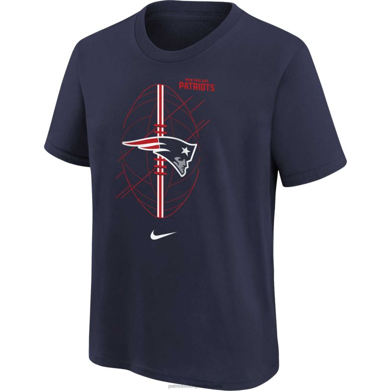Patriots Jersey Dzieci granatowa koszulka z ikoną Nike odzież 6RBB3099