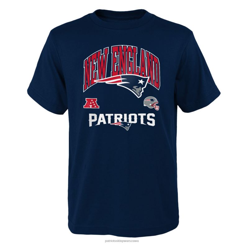 Patriots Jersey Dzieci granatowa oficjalna koszulka biznesowa odzież 6RBB3137