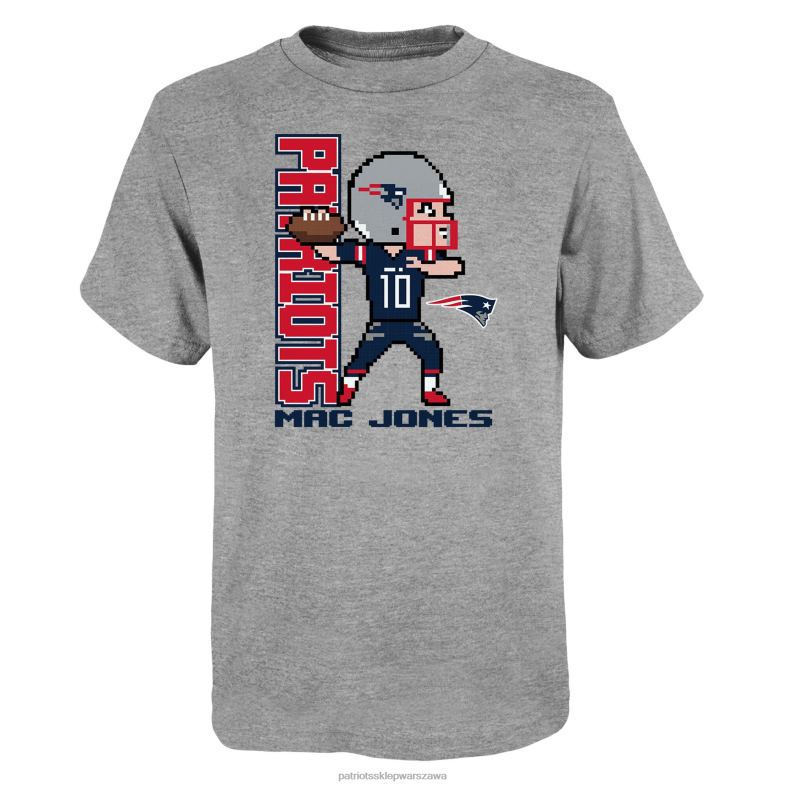 Patriots Jersey Dzieci mac jones szary t-shirt pixel player 2.0 odzież 6RBB3113