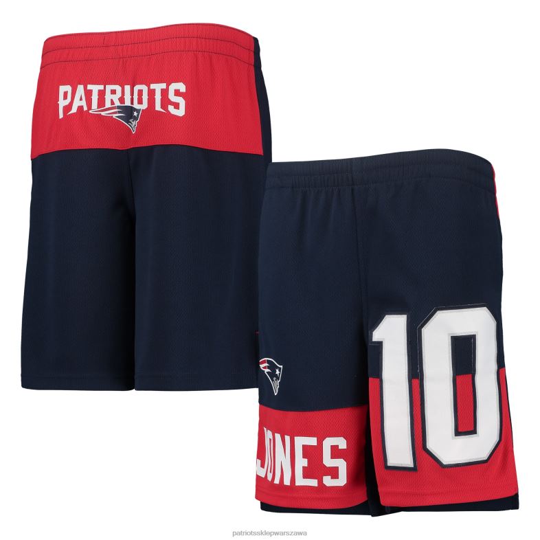 Patriots Jersey Dzieci mac jones granatowe spodenki gracza name & number odzież 6RBB3080
