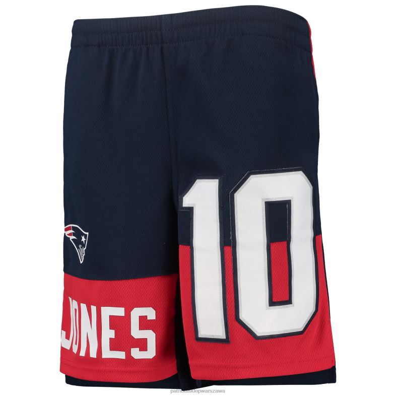 Patriots Jersey Dzieci mac jones granatowe spodenki gracza name & number odzież 6RBB3080