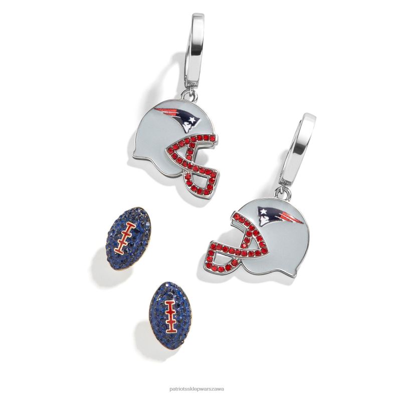 Patriots Jersey kobiety zestaw srebrnych kolczyków zespołu baublebar Akcesoria 6RBB2190