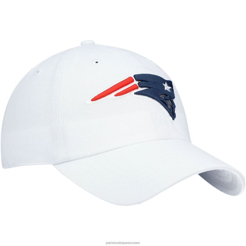 Patriots Jersey kobiety 47 – Biała regulowana czapka z logo Miata Clean Up Akcesoria 6RBB2257