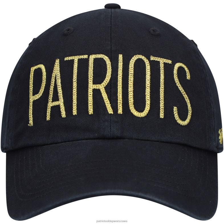 Patriots Jersey kobiety 47 Czarna, shimmer text clean up, regulowana czapka Akcesoria 6RBB2279