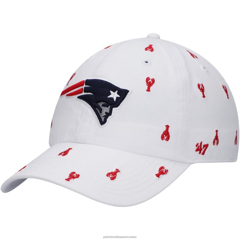 Patriots Jersey kobiety 47 białych konfetti do czyszczenia regulowanej czapki Akcesoria 6RBB2261