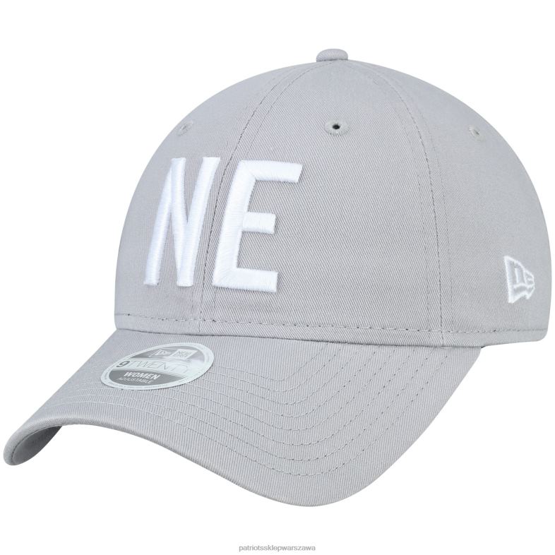 Patriots Jersey kobiety New Era Grey Hometown 9twenty regulowana czapka Akcesoria 6RBB2259