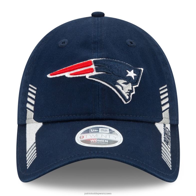 Patriots Jersey kobiety New Era Navy 2021 nfl sideline home 9twenty regulowana czapka Akcesoria 6RBB2297