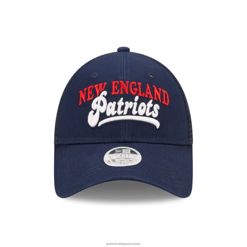 Patriots Jersey kobiety New Era Navy Team Trucker 9forty czapka typu snapback Akcesoria 6RBB2298